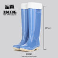 Extra-high 42cm women's rain boots, thickened anti-slip, rainy day travel women's rain boots, canteen cleaning, waterproof fashion rubber shoes.