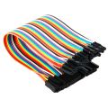 F-F 40Pcs Set Jumper Wires Female To Female Ribbon Set Connecting Wire 40Pcs Cables 20cm Breadboard Friendly Arduino Raspberry PI Electronics Projects Prototyping DIY. 