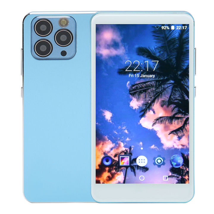 Bluetooth MP4 Player 5 Inch HD Touch Screen HiFi Noise Reduction Portable WiFi Music Player with Camera for Android Blue