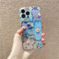 New Phone Case For Apple iPhone 15 Pro Max 15 Plus Cover Soft Blue Light Oil Painting Flower Silicone Anti Shock for iPhone 15 Plus 15 Pro Max Case. 