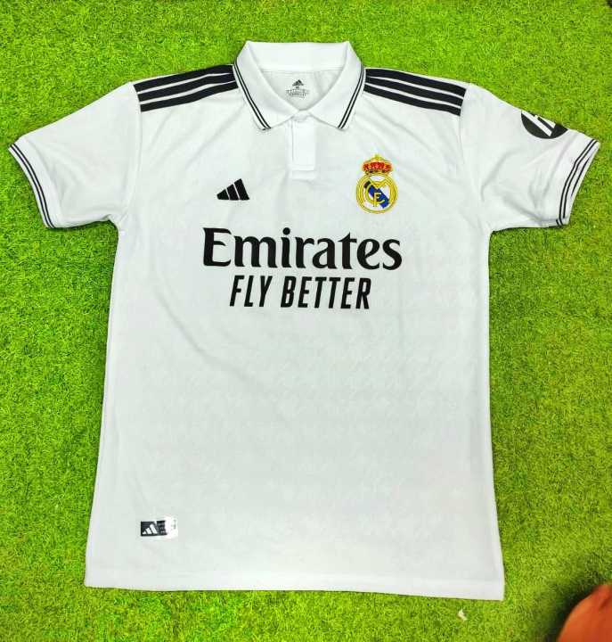 Real Madrid Jersey New Jersey Premium Quality Jersey Collar Short Sleep Jersey Football Clubs Jersey Embroidery Logo Jersey 2024