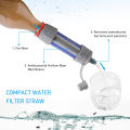 Outdoor Water Filter Straw Water Filtration System Water Purifier for Emergency Preparedness Camping Traveling Backpacking. 