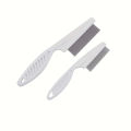 pet stainless steel Grooming comb Hair Brush shedding Flea lice Trimmer(14cm white single brush S). 