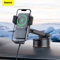 Baseus Car Wireless Charger Holder Car Mount Mobile Phone Dashboard Bracket Charger For iPhone Samsung Qi Wireless Charging 15W. 
