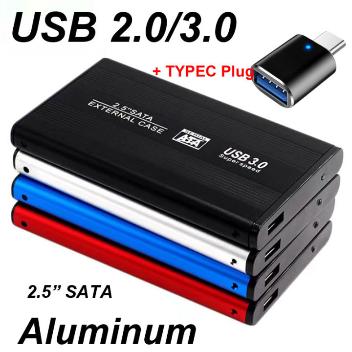 Usb 3.0/2.0 2.5 Inch Hard Drive Disk Enclosure Hdd External Box Case Aluminum Caddy 2.5" Sata Hdd Led For Computer Type C