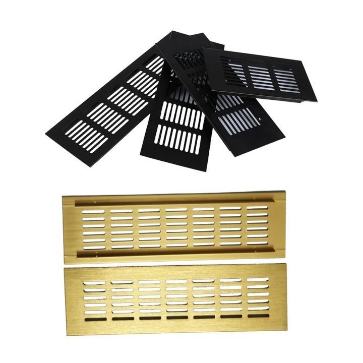 【In-Demand Item】 Drawers Aluminum Alloy Rectangular Grid Vents Ventilator Grille Air Vent Aluminum Alloy Grille Mesh Hole Cover Decorative Covers