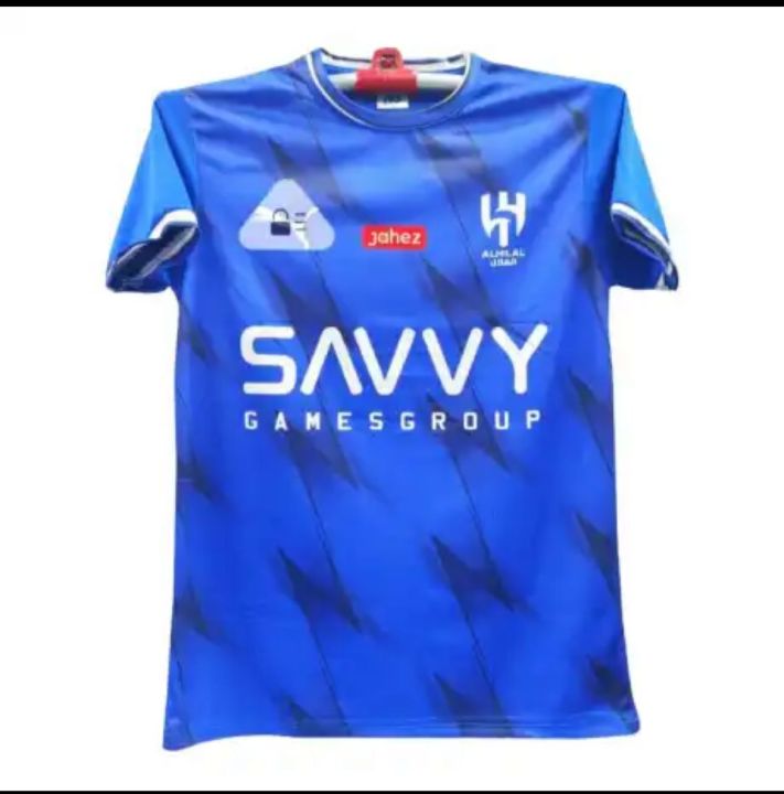 Al Hilal Half Sleeve Blue Football Jersey 2023 - Show Your Support For Your Favorite Team With This Authentic Jersey
