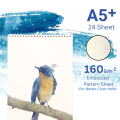 A5 Water Color Drawing Pad, Premium 160Gsm Embossed Paper[ Hearts Water Color Drawing Pad]. 