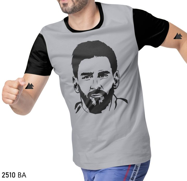Argentina's%20Messi%20Lovers%20Round%20Neck%20Short%20Sleeve%20Tshirt%20-%20Image%202