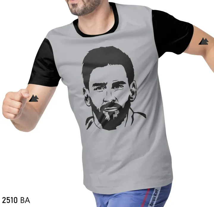 Argentina's%20Messi%20Lovers%20Round%20Neck%20Short%20Sleeve%20Tshirt%20-%20Image%202
