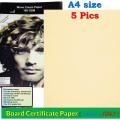 White Gold certificate Paper 160gsm A4 - 5 PCS. 