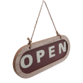 2X Double Sides Club Indoor Business Notice Bar Modern Wall Open Closed Home Wood Decoration Hang Sign Store Art. 