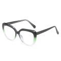Cat Eye Color Block Leopard Frame Eyeglasses Retro Clear Lens Blue Light Blocking Glasse. 