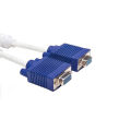 Vga Y Monitor Splitter Cable -White And Blue - Enhanced Display Setup For Any Season. 