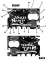 Wallet Ninja- 18 in 1 Multi Functional Ninja Wallet Pocket Tools. 