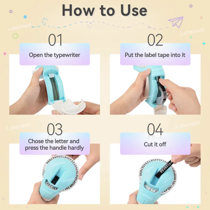 Portable%20Label%20Maker%20B90%203D%20Embossing%20Label%20Printer%20Manual%20Typewriter%20with%20Dymo%203D%20Embossing%20Tape%20Replace%20for%20Dymo%2012965%201610%20minghao%20-%20Image%205