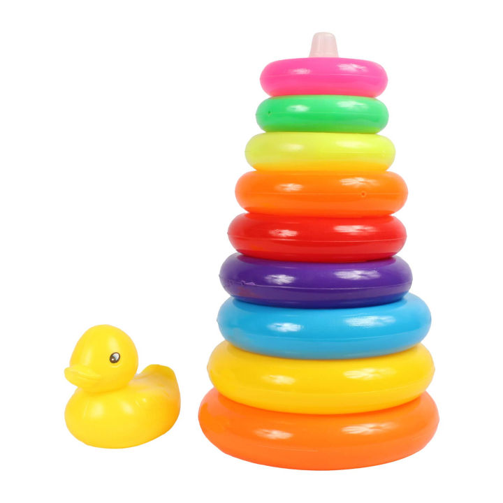 Rainbow%20Colour%20Pyramid%20Ring%20Puzzle%20Toy%20for%20early%20Learning%20Baby%20-%20Image%204