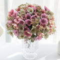 Artificial Flower Silk camellia eucalyptus leaves Bride Bouquet For Wedding Home Decoration Accessory Indoor outdoor flower. 