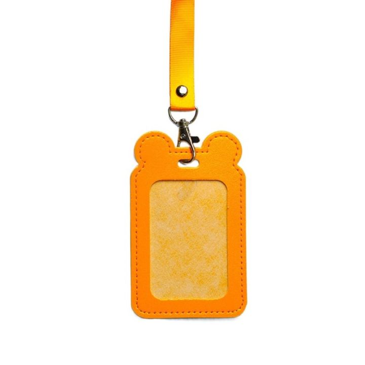 Cute Cartoon ID Card Holder Cat PU Badge Holder Multifunctional Work Card Case Work Card Case Outdoor