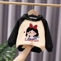 Girls hooded sweatshirt autumn winter clothes 2023 new baby girl foreign style long sleeve tops children's raglan base shirt. 