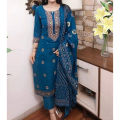 Exclusive Cotton Unstitched Skin Print High Quality Three Piece For Women - Dress For Girls - 3 Pice Dress - Three Piece.