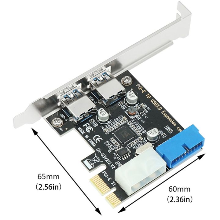 USB%203.0%20PCI-E%20Expansion%20Card%20Adapter%202%20Port%20USB3.0%20Hub%20Internal%2019pin%2019%20pin%20Header%20USB%203%20to%20PCIE%20PCI%20express%20adapter%20Card%20-%20Image%204