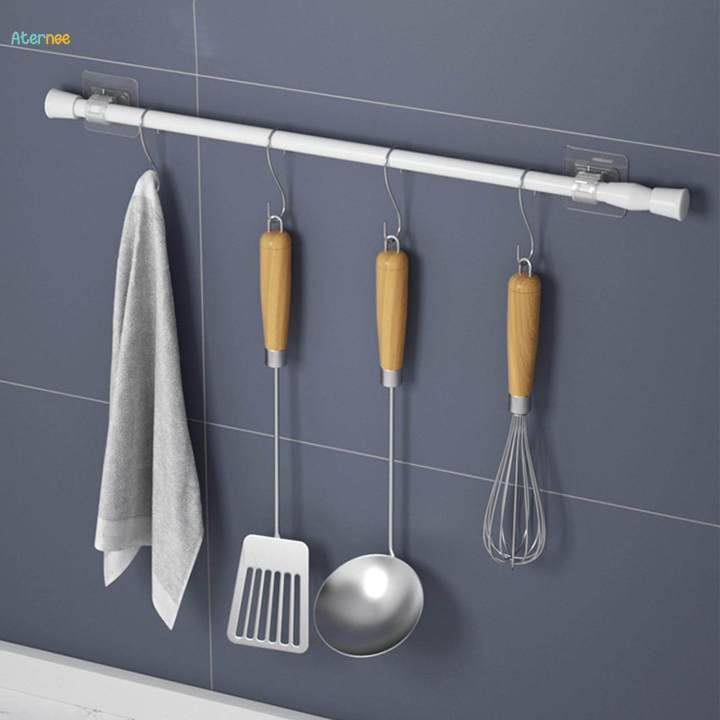 Telescopic Curtain Rod Spring Curtain Rod for Doorway Bedroom Cupboard 50cm to 90cm