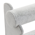 1 PCS Bracelet Holder Jewelry Display Stand Organizer Jewelry Holder Ice Gray Velvet 3 Tier. 