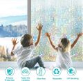 Window Privacy Film Stained Glass Window Clings 3D Rainbow Decorative Stickers Non Adhesive Static Vinyl Frosted.