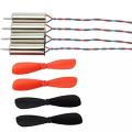 4 Mini Colaless Motors With Propeller Blades For Rc Aircraft Helicopter - Enhance Rc Projects 4 Mini Colaless Motors Featuring Propeller Blades. 