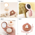Mini Foldable Hair Brush With Mirror For Women and Girls.