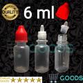 Homeopathic Medicine Small Tiny Empty Squeezable Liquid Dropper Refillable Plastic Bottle - 6 ml (Clear) (50pcs). 
