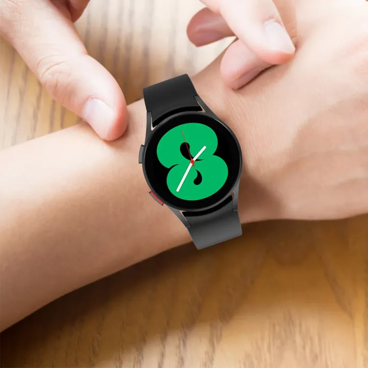(New)%20for%20Samsung%20Galaxy%20Watch%205%2044mm%20official%20silicone%20silver%20round%20buckle%20watch%20band%20-%20Image%204