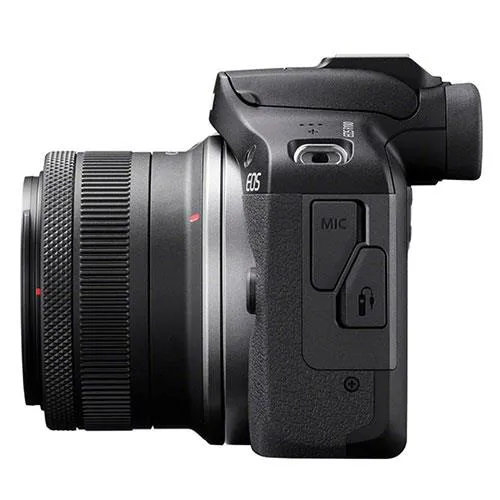 Canon%20EOS%20R100%20Mirrorless%20Camera%20RF-S18-45mm%20F4.5-6.3%20is%20STM%20Lens%20Kit,%2024.1%20Megapixel%20CMOS%20(APS-C)%20Sensor,%204K%20Video,%20RF%20Mount,%20Black%20-%20Image%202