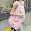 Japanese bubble cloud bag, fresh large-capacity crossbody bag, tote bag, shoulder canvas bag, student simple class bag.