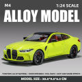 Simulation 1:24 BMW M4 Sport Car Model Alloy Diecast Toy Vehicle Children Boy Gift Collection Miniature Voiture Home Decor. 