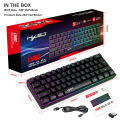 L500 Wired/Wireless Connection Gaming Keyboard 61 Keys Compact Computer Keyboard Type C Connection Mechanical Keyboard With Dynamic RGB Backlight Keyboard For PC Laptop Gamer.