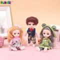17cm Princess BJD Doll with Clothes and Shoe DIY 13 Movable Joints for 1/8 Doll Fashion Dress up Model Girl Boy Gift Child Toys. 