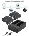 2200mAh For Insta360 Ace pro Replaceable Battery+LED Dual Charger For Insta360 Ace Pro Ace Batteries Action Camera Accessories. 
