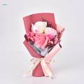 Soap Flower Bouquet Artificial Flower for Engagement Ceremony Anniversary 20cm bean paste paper. 