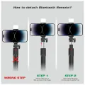 Multifunctional 4 in 1 Portable Adjustable & Foldable Monopod Selfie Stick & Tripod with Selfie Light & Wireless Bluetooth Remote Control - Selfie Stick - By Cyber Mart.