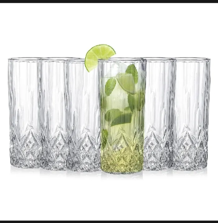 Water%20Glass%20/%20Drinking%20Water%20Glass%20For%20Everyday%20Use%20-%206%20Pcs%20Crystal%20Clear%20transparent%20Beautiful%20unique%20design%20Water%20/Drinking%20/Coke%20/%20Sorbat/Milk/%20Lassi/%20premium%20glass%20Set%20-%20Image%203