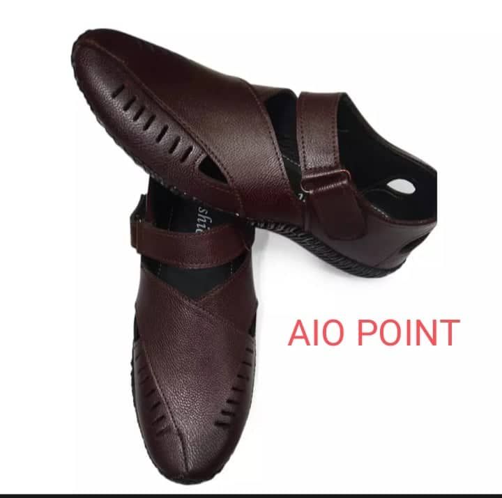 Top%20Saling%20Men's%20Stylish%20Faux%20Leather%20Sandal-Chocolate%20-%20Image%204