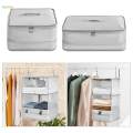 Wardrobe Hanging Organizer Space Saver Oxford Cloth with Hooks over Door Organizer 30cmx30cmx64cm. 