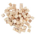 Liu Xing 100Pcs Wooden Cubes Pine Square Blank Blocks for DIY Craft Early Childhood Puzzle Toy 10mm.