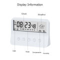 DoomHot Alarm Clock Digital Glow LCD Alarm Clock Desk Big Screen Temperature Humidity Calendar Display Clock Electric Smart Backlight Alarm Clock Table Clock Weekday Mode Snooze Alarm Clock for Home Bedroom Office. 