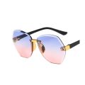 New Fashion Sunglasses for Kids Punk Oversize irregular Frameless Polygon UV400 Glasses Children Oculos De Sol Masculino. 