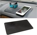 Car Dashboard Anti-Slip Rubber Pad, 10.6 x 5.9 Universal Non-Slip Car Magic Dashboard Sticky Adhesive Mat for Phones Sunglasses Keys Electronic Devices and More Use (Black/Grid). 