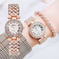 【Simple 3C】（NEW）Fopul Mall 2pcs Women Watches And Diamond Quartz Watch For Female Girl's. 