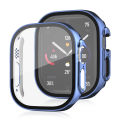 For Apple Watch Ultra 49mm Electroplating Case-Apple Watch 49mm Electroplating Bumper Case + Screen Protector-Electroplating Plastic Shockproof PC Protective With Glass Case For Apple Watch.